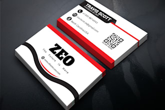create a modern minimalistic business card with a qr code