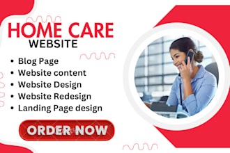 design home care website healthcare senior care elderly care landing page design