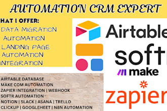 airtable automation softr website zapier integration make com debug n8n trello