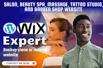 salon website beauty spa massage website tattoo studio barber shop tattoo studio