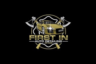 make unique firefighter owned auto detailing logo
