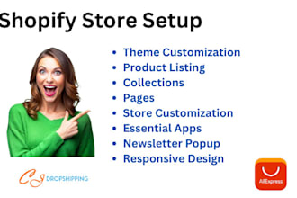 setup shopify store and shopify website