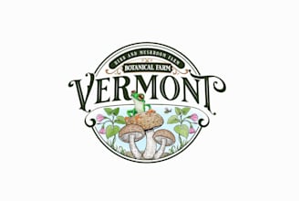 design a custom hand drawn botanical agriculture farm logo