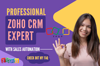 setup zoho CRM, one, sites, creator, campaigns, recruit, meeting or ecommerce