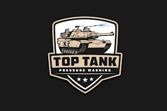 make popular top tank and power washing service logo