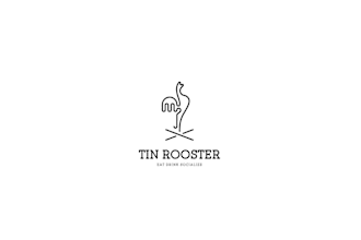 design abstract rooster downtown restaurant logo