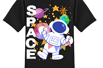 an awesome space themed t shirt