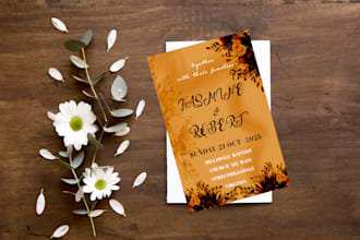 design elegant wedding invitation, party or birthday invite card design