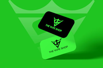 create a custom minimalist premium vape shop logo design