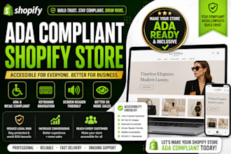 design ada compliant shopify website fix ada accessibility issues on shopify