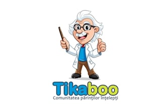 make smart character cartoon logo for a parents community