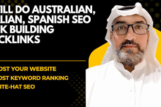 do australian, italian, spanish SEO link building backlinks