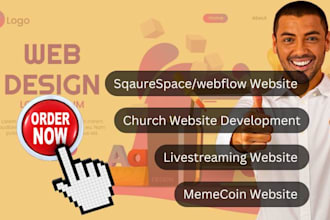 do complete livestreaming website, hvac website, fix squarespace, fix webflow