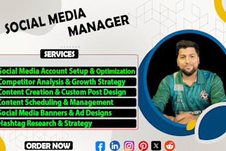 be your social media manager to boost your exposure and content creator