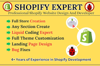shopify expert shopify bug fix shopify developer