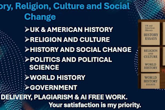 do UK history, US history, religion, culture, politics and social science