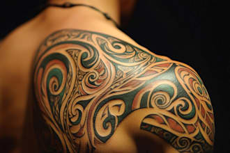 design a polynesian maori tribal tattoo