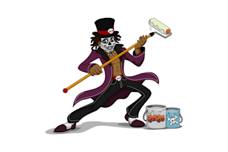 design dead voodoo character logo