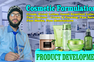 be cosmetic chemist to develop formulation for skin care and hair care products