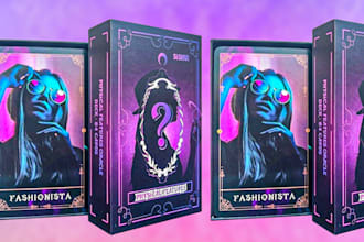 design custom tarot, oracle, zodiac, playing cards with professional box design