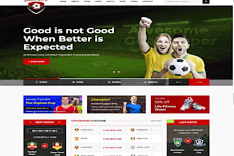build a sports club website easy to manage and edit