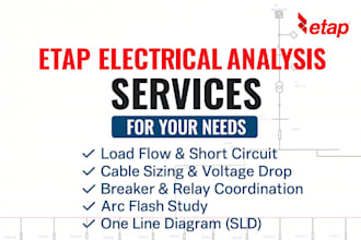 perform etap load flow and short circuit study