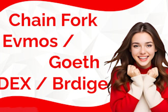 build evm l1 l2 chains block explorer amm dex cross chain bridge dapp evmos geth