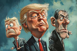 draw political cartoon and caricature