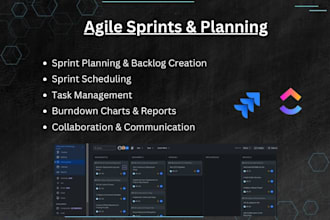 do an agile sprint planning with jira or clickup