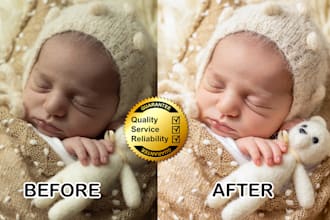 edit newborn and pregnancy photos with high end retouching
