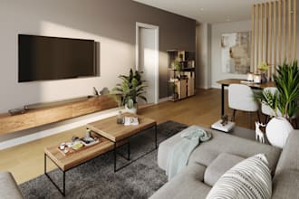 make modern bedroom walkthrough, kitchen design, garden,elevation,cgi render,gym