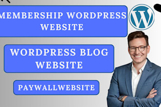 custom booking website,wordpress subscription website,paywall membership website