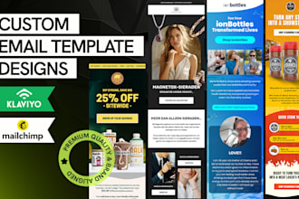design high converting klaviyo and mailchimp email templates
