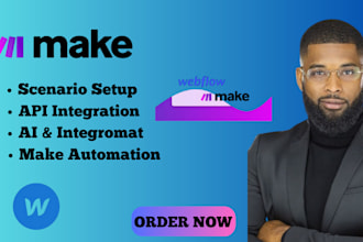 create API integrations and automations for webflow using make com