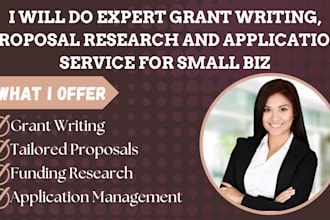 write expert grant proposals, research funding and manage application
