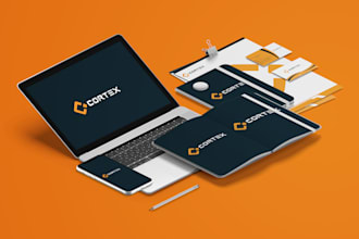 create brand identity with style guide, logo design, branding kit, business card