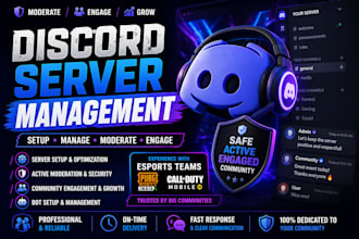 manage, moderate your discord community professionally