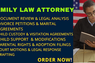 provide legal advice on family law divorce and child custody