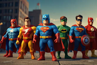 make drawing of super hero character