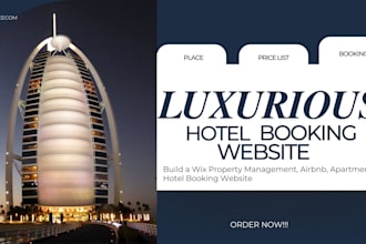 build wix property management website airbnb apartment hotel booking website