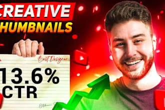 design eye catchy clickbait amazing youtube thumbnail within 2 hour