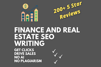 do SEO finance and real estate content writing for your blog