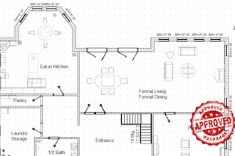 complete architectural, structural, electrical, mep blueprint for city permit