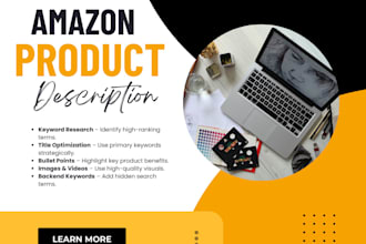 write top  compelling amazon listing SEO product descriptions