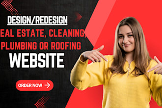 build a professional real estate, cleaning, plumbing, or roofing website