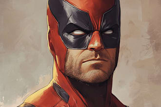 make comic book art, comic book illustration for you