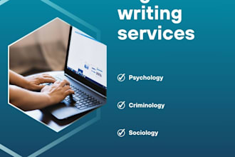 write on sociology,criminology and psychology