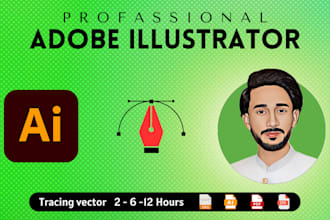 manually trace your image or convert your logo to vector in 24hrs