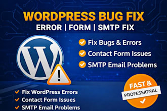 fix wordpress errors, bugs, contact form and SMTP issues