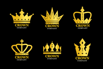 design modern luxury, jewelry, crown,  logo